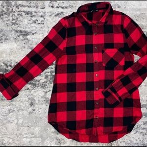 Socialite Red/Black Plaid Flannel
